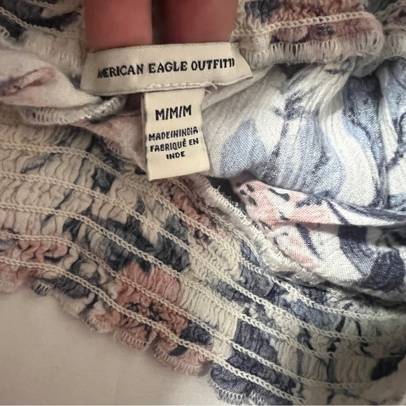 American Eagle Outfitters Floral Print Shorts - Pink and Blue Casual Beach - Picture 5 of 9